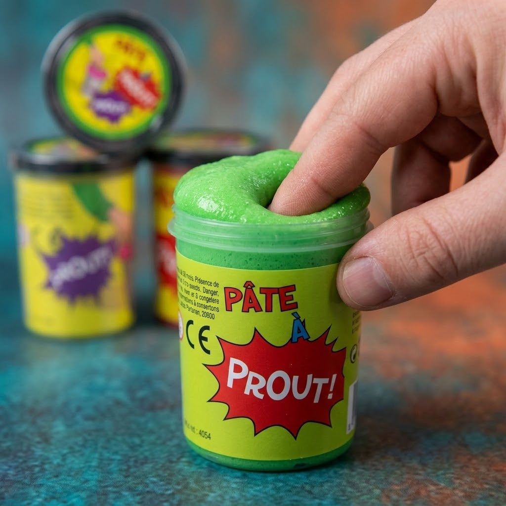 Neon Fart Putty 100 g Pot Noise Putty - close-up