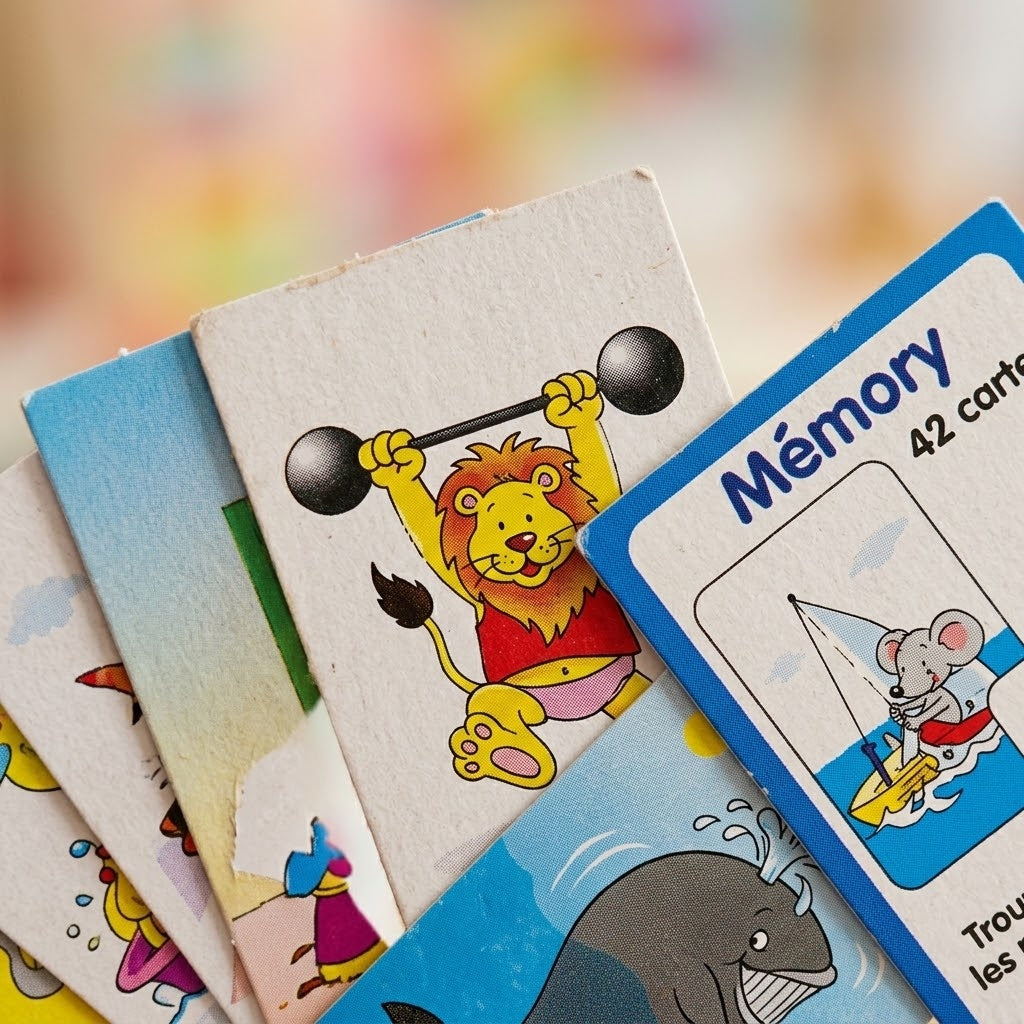 Memory Card Game 42 Cards Matching Pairs - close-up