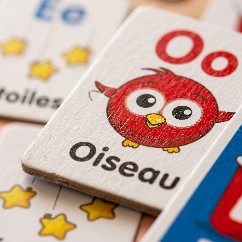 Illustrated Alphabet Flash Cards 26 Cards - close-up