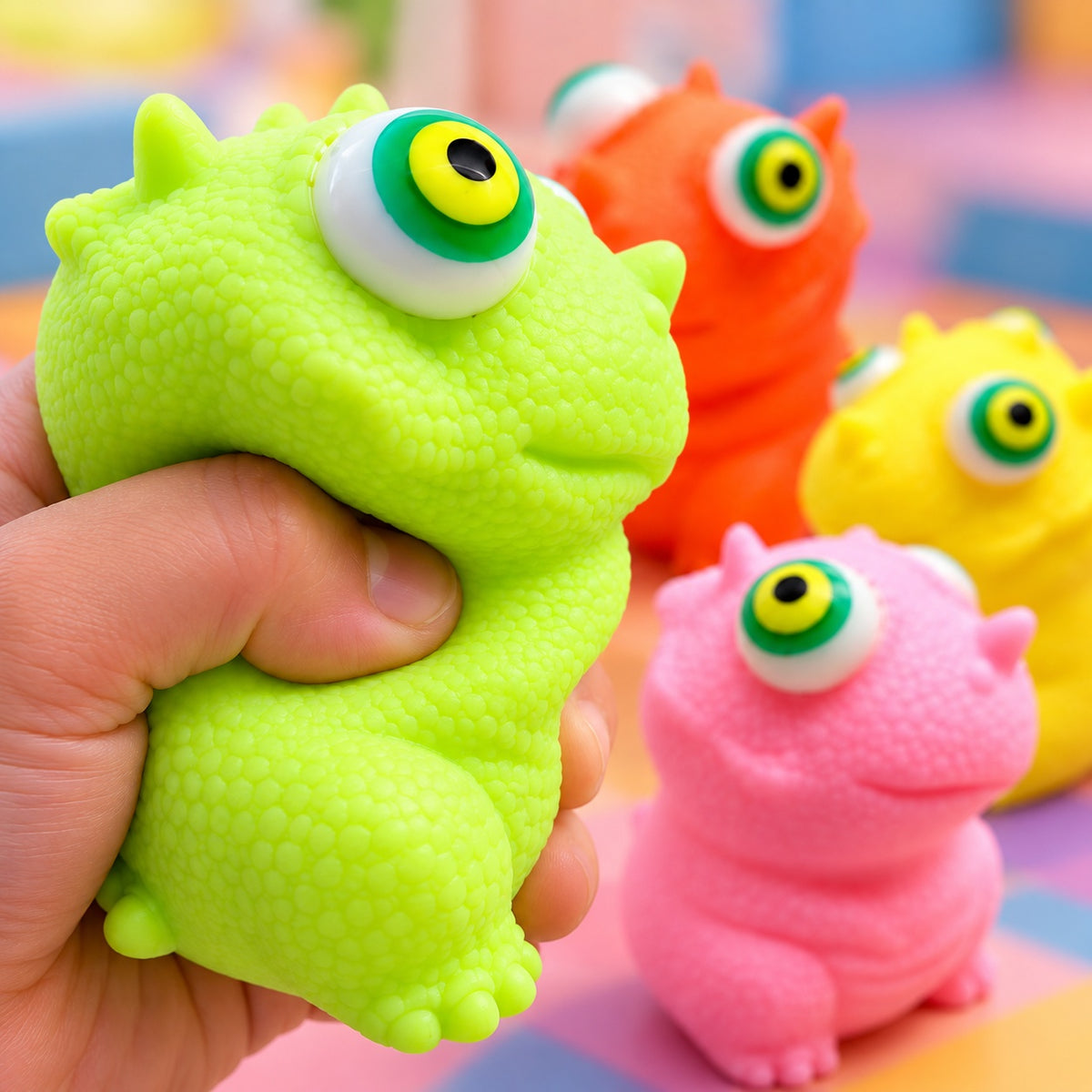 Big Eyes Squishy Dinosaur Stress Toy Fidget Toy - close-up