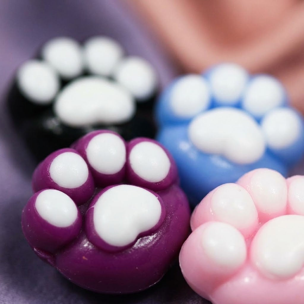 Sticky Cat & Dog Paw 5 cm Stretchy Fidget Toy - close-up