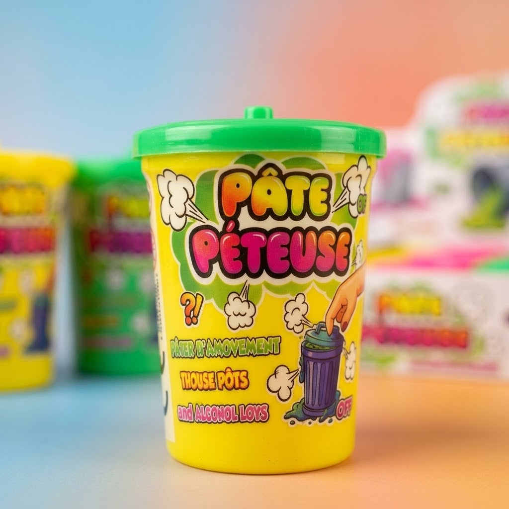Neon Fart Putty 90 g Pot Noise Putty Slime - close-up