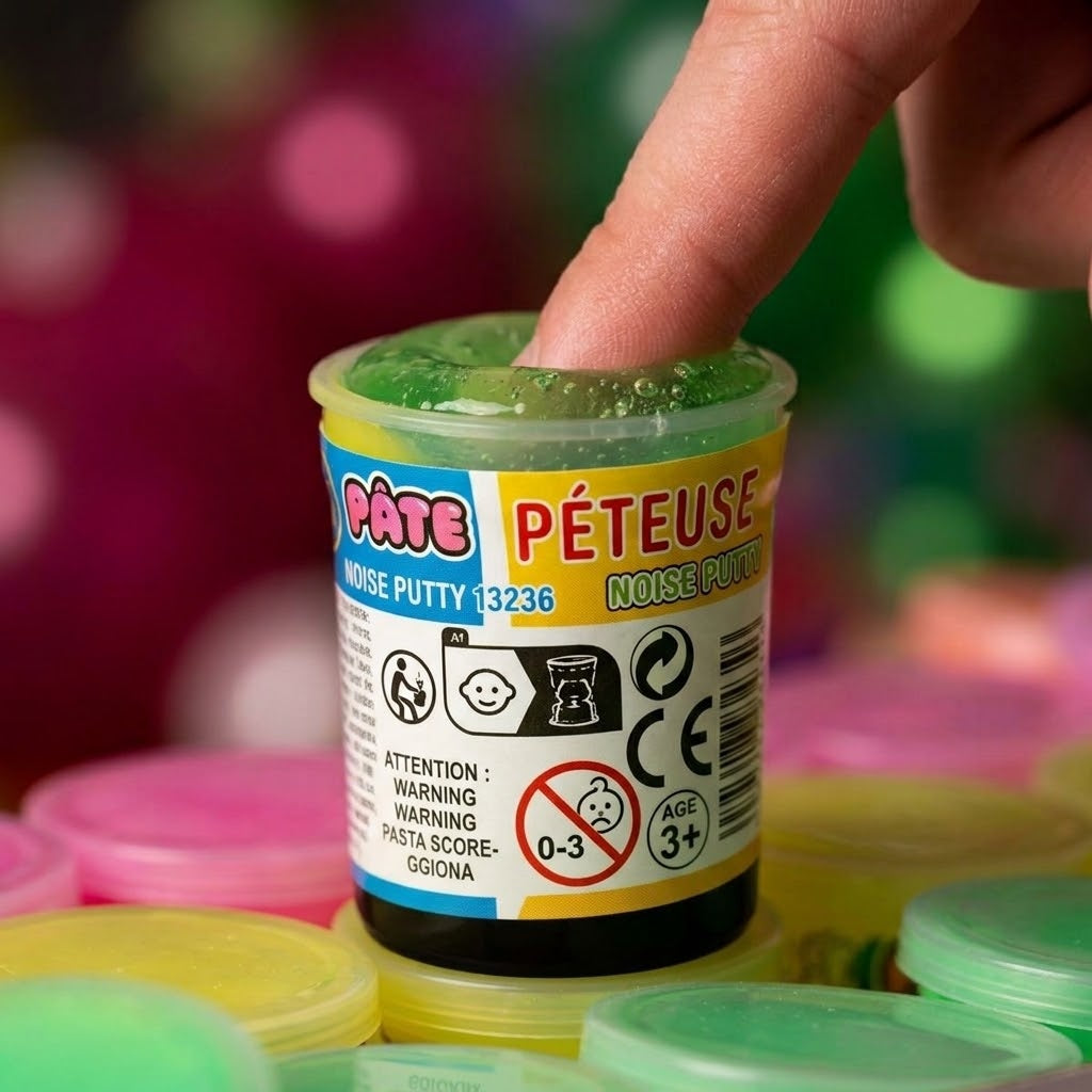 Fart Noise Putty Slime Pot – Funny Gag Toy - close-up