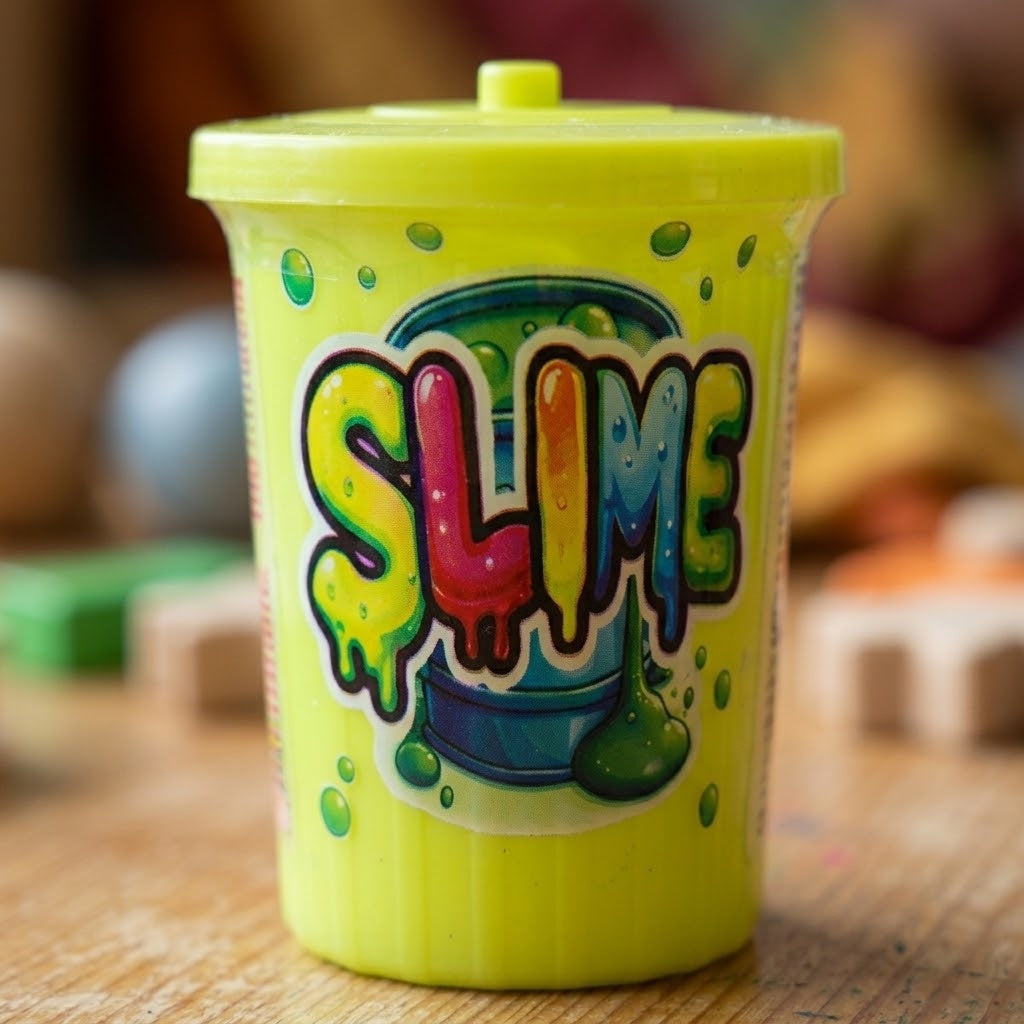 Neon Slime Barrel 80 g Fluorescent Slime Putty - close-up