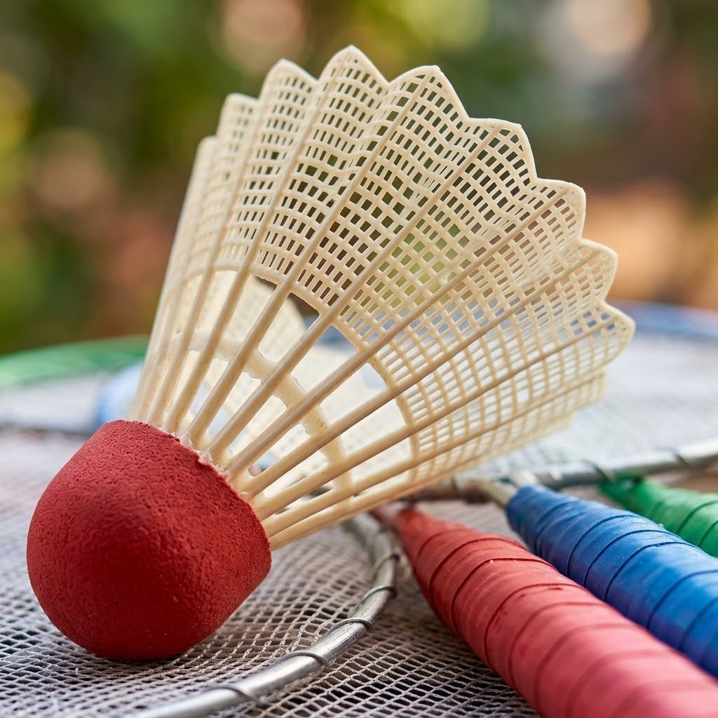Badminton Set 2 Rackets and Shuttlecock 65 cm - close-up