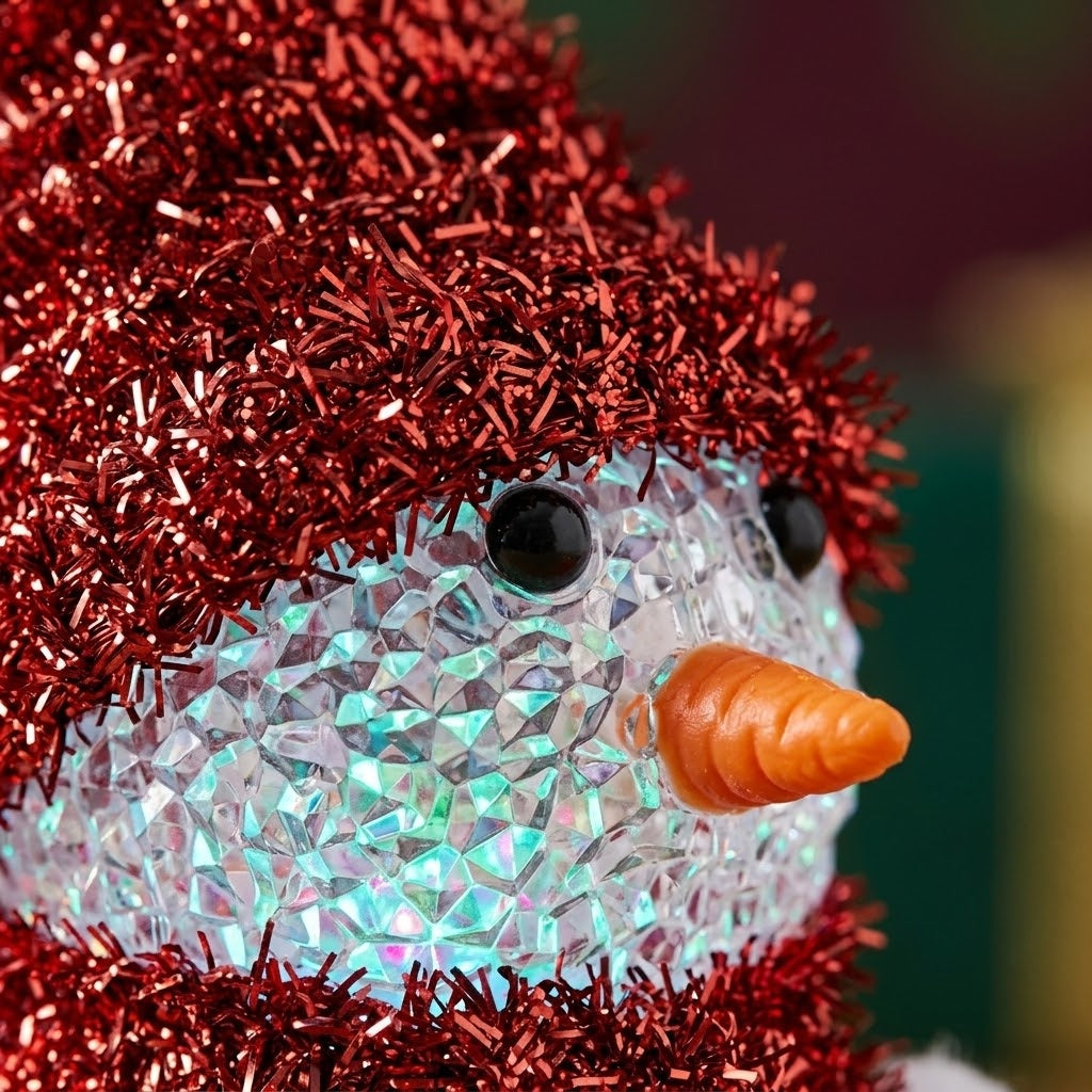 Light Up Snowman Christmas Decoration 19 cm - close-up