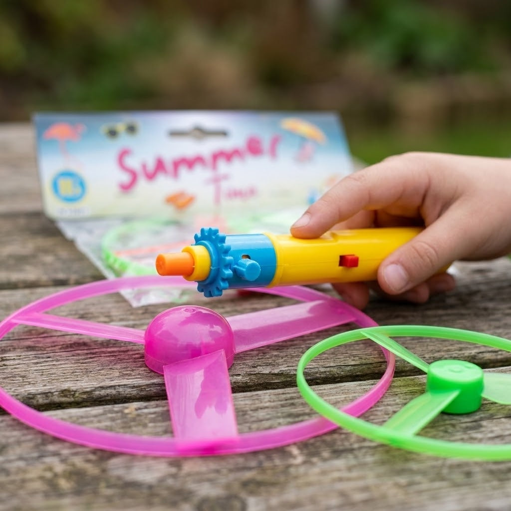 Propeller Launcher Flying Toy Set of 2 - close-up