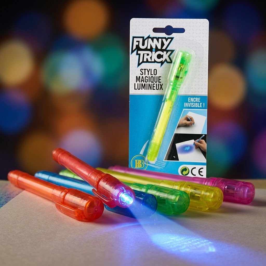 Invisible Ink Pen with UV Light Secret Message - close-up