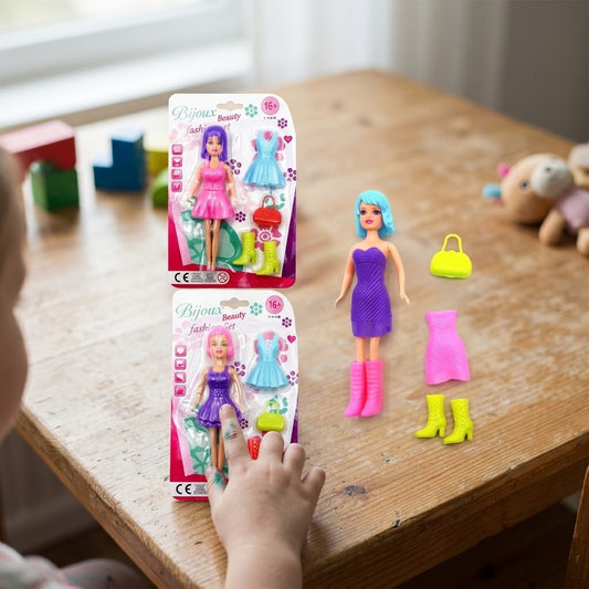 15 cm Doll with 2 Interchangeable Dresses and Accessories - lifestyle photo