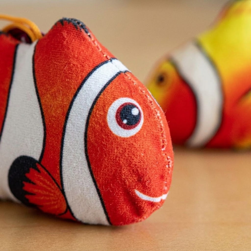 Clownfish Plush Toy Soft Sea Animal Fish Toy - close-up