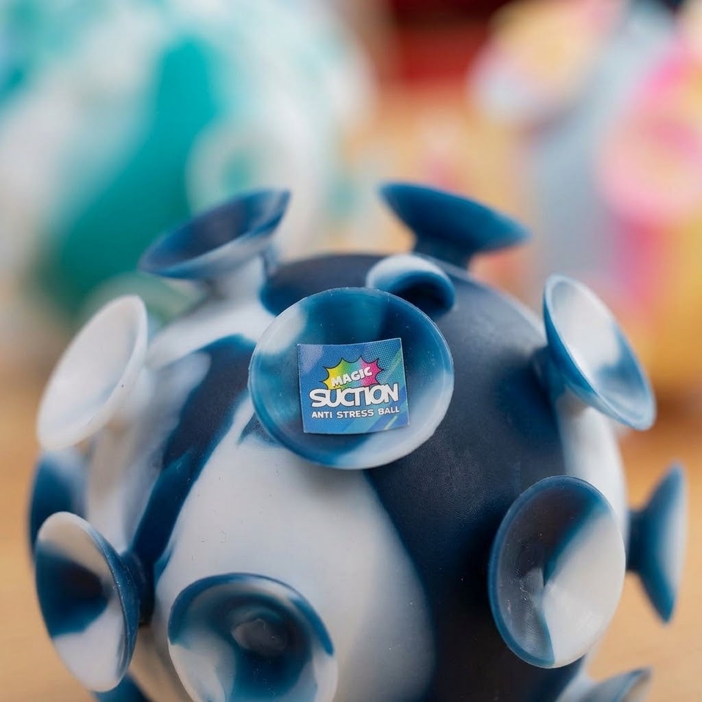 Suction Cup Stress Ball Sensory Squeeze Toy - close-up