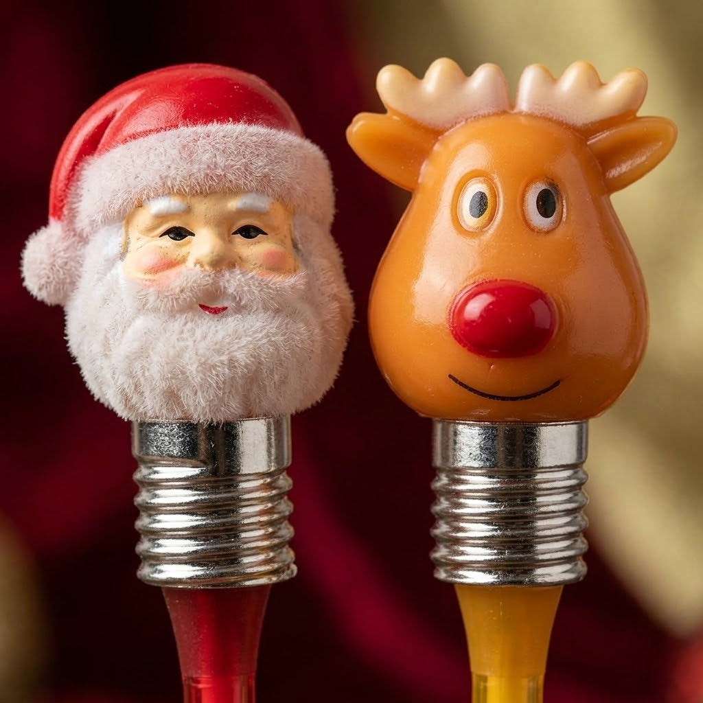 Christmas Character LED Light-Up Ballpoint Pen - close-up