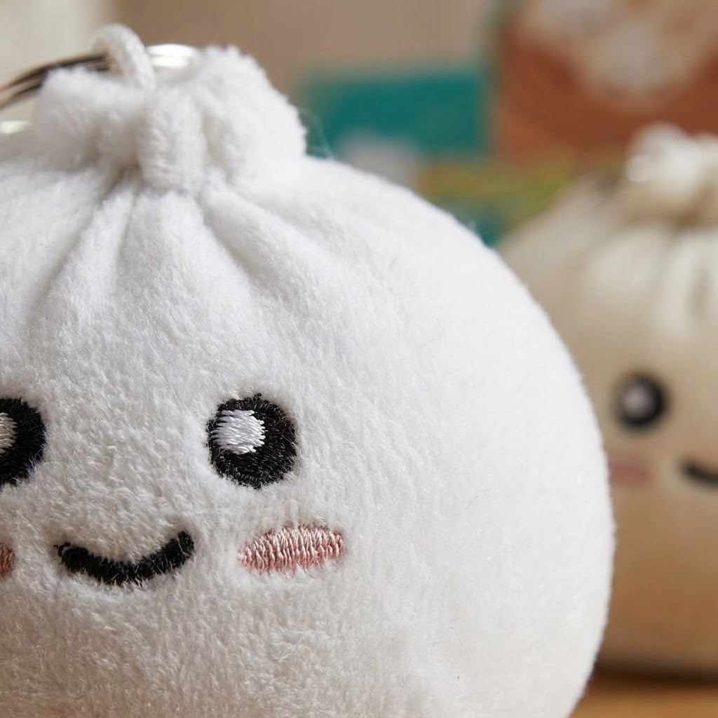 Kawaii Dumpling Plush Keychain 7-8 cm