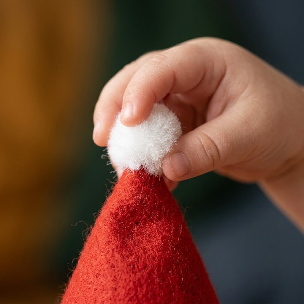 Kids' Felt Santa Hat Christmas Dress-Up - close-up