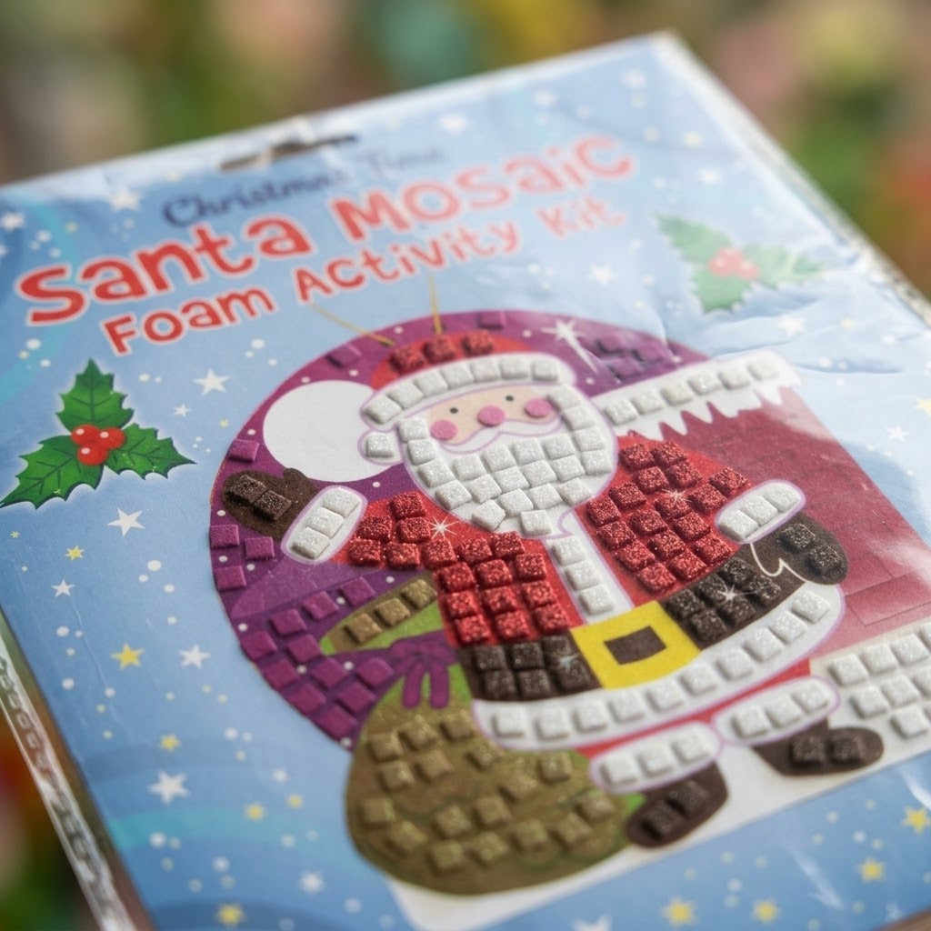Christmas Mosaic Craft Kit for Kids - close-up