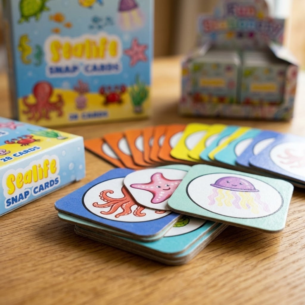 Ocean Memory Game 28 Cards Mini Matching Pairs - close-up