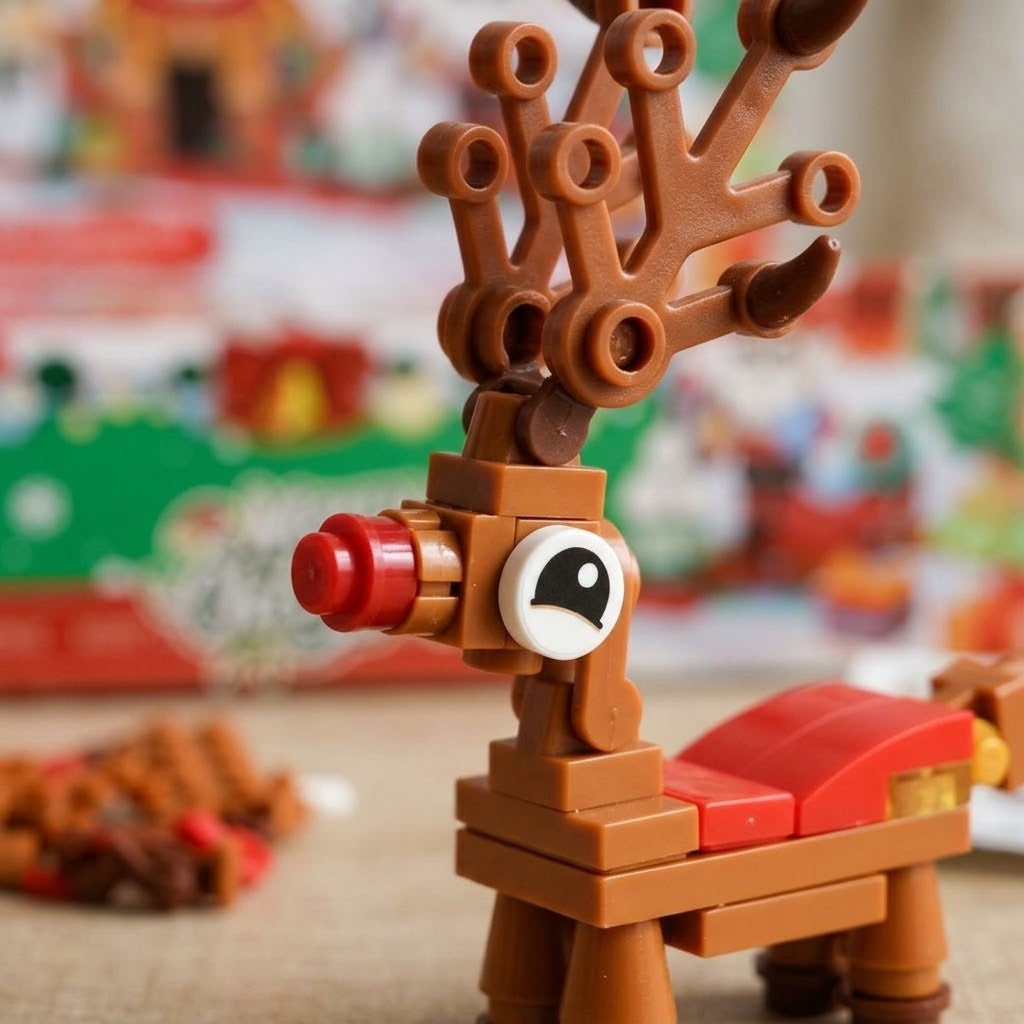 Christmas Figure Compatible Building Bricks 12-in-1 Set - close-up