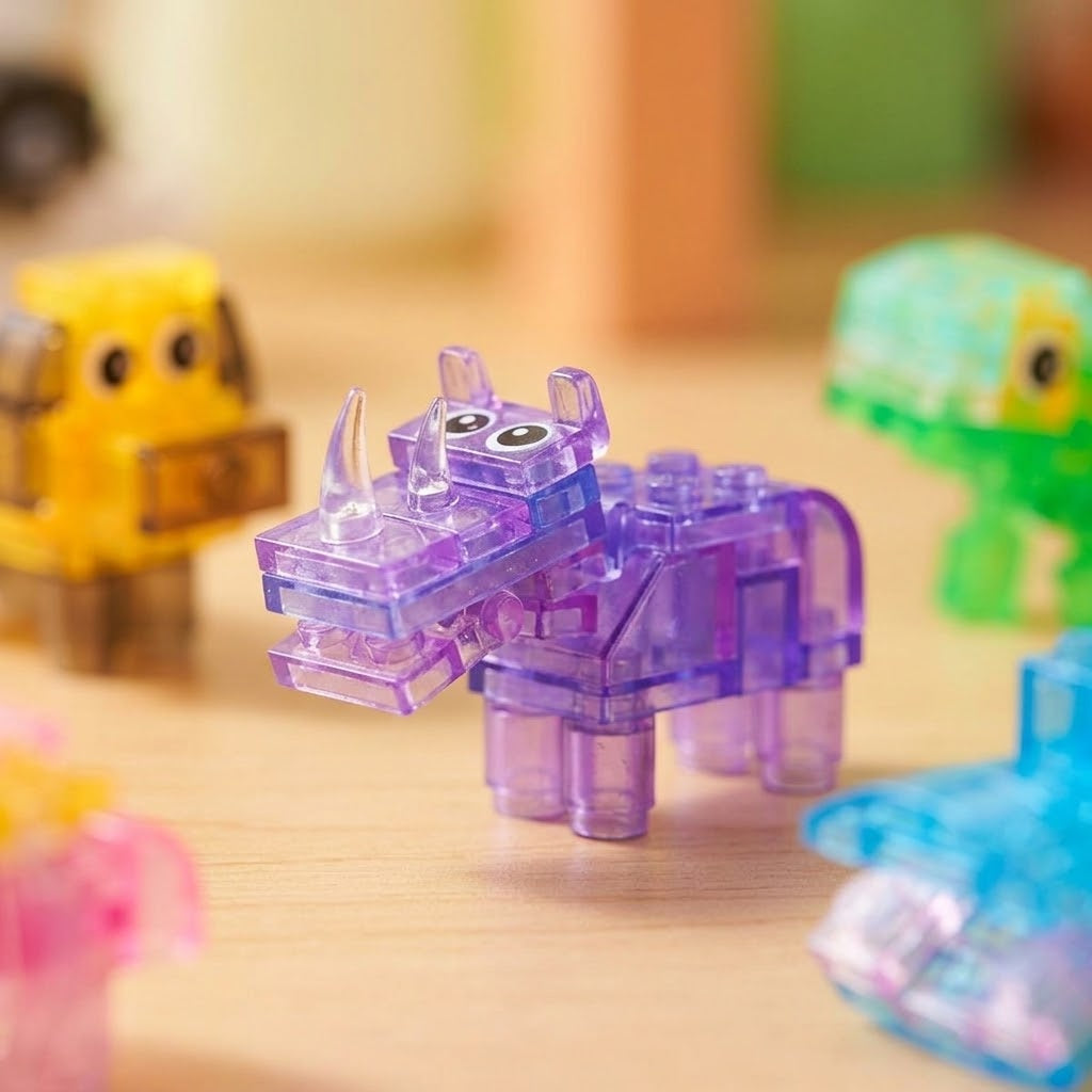 Crystal Animal Compatible Building Bricks Set - close-up