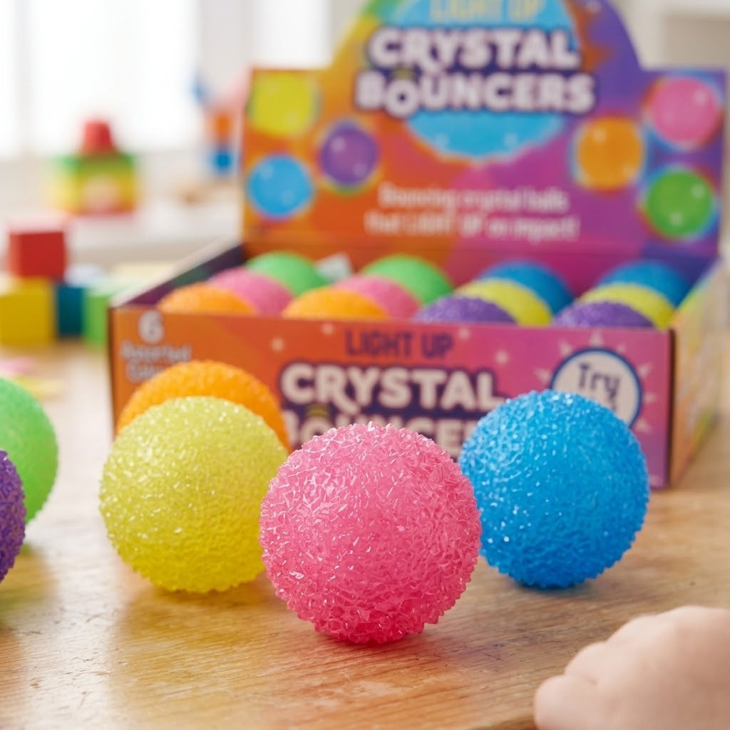 Light Up Crystal Jelly Bouncy Ball Flashing 5.5 cm - close-up