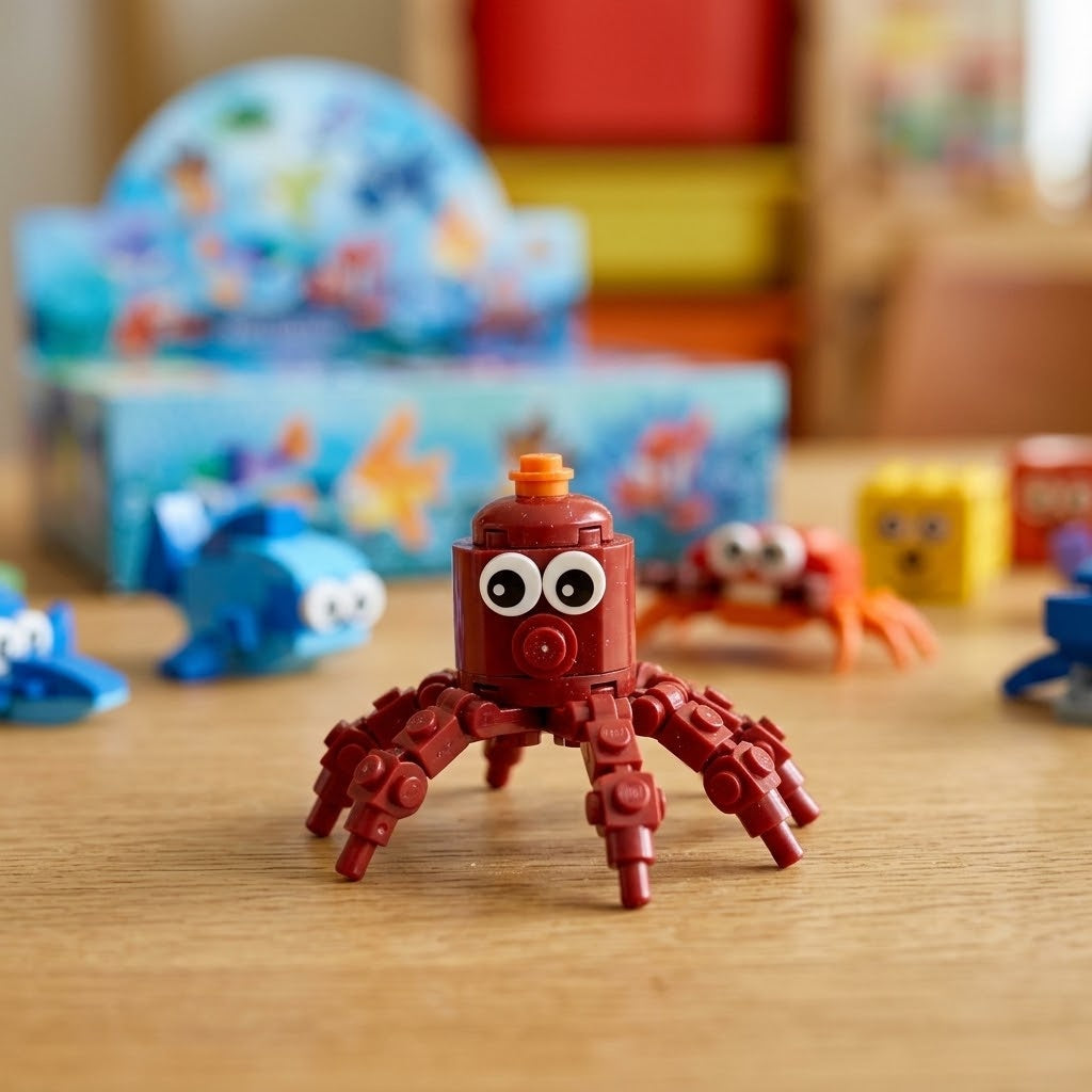 Sea Animal Compatible Building Bricks Mini Set - close-up