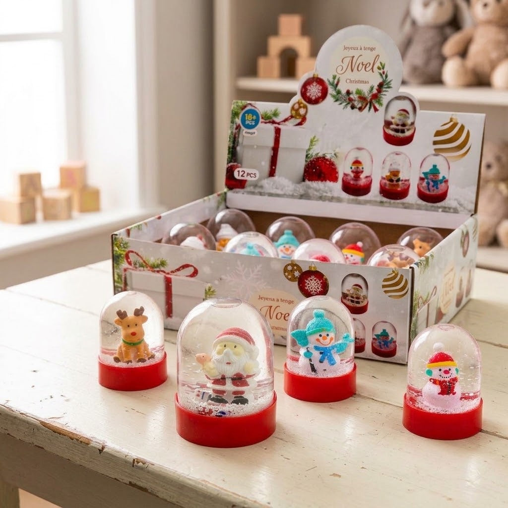 Christmas Snow Globe 7.5 cm Festive Decoration - close-up