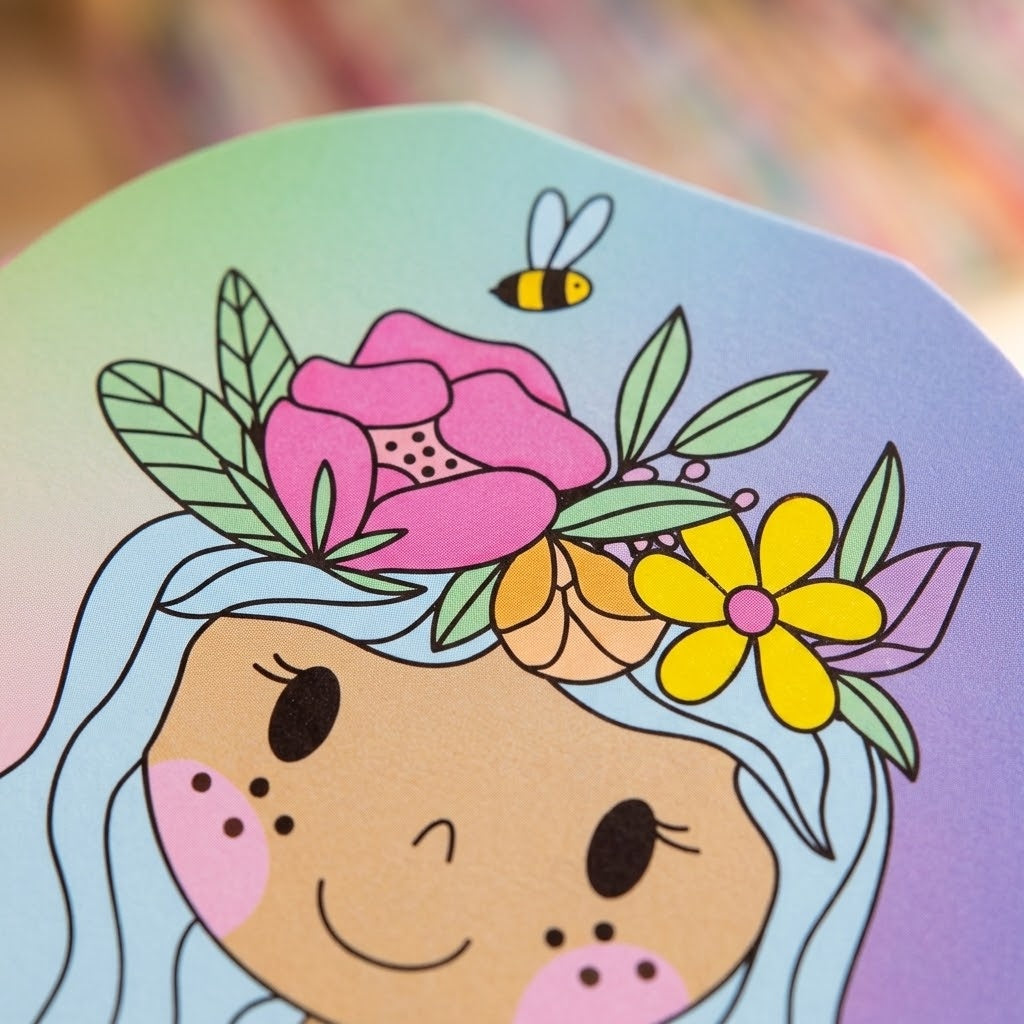 Princess Round Mini Notebook 8.5 cm 26 Pages - close-up