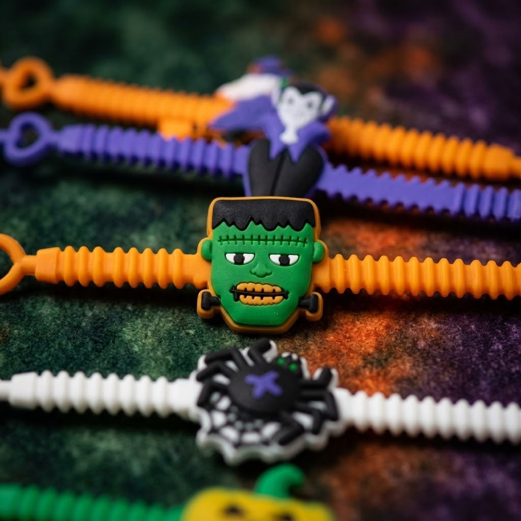 Halloween Bracelet Kids Trick or Treat Favour - close-up