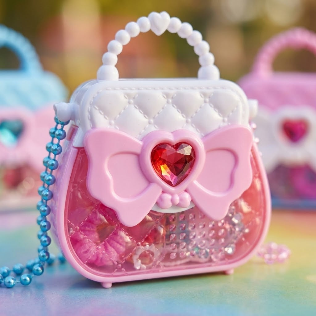 Girls Beauty Handbag with Hair Accessories and Jewellery - close-up