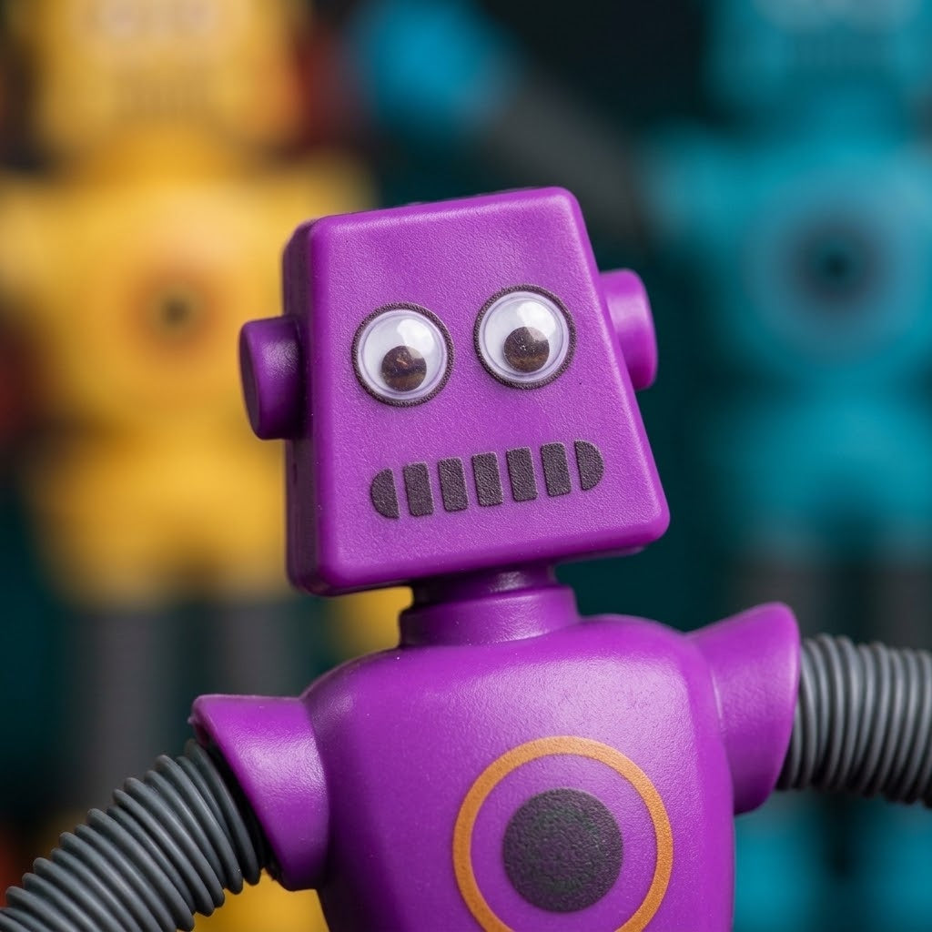 Stretchy Robot Toy with Extendable Arms & Legs - close-up