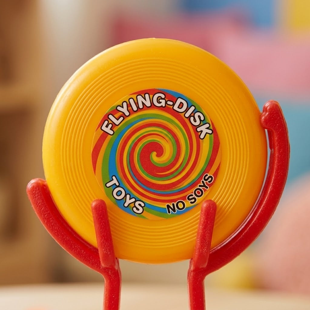 Flying Saucer Launcher Toy 5.5 cm Disc - close-up