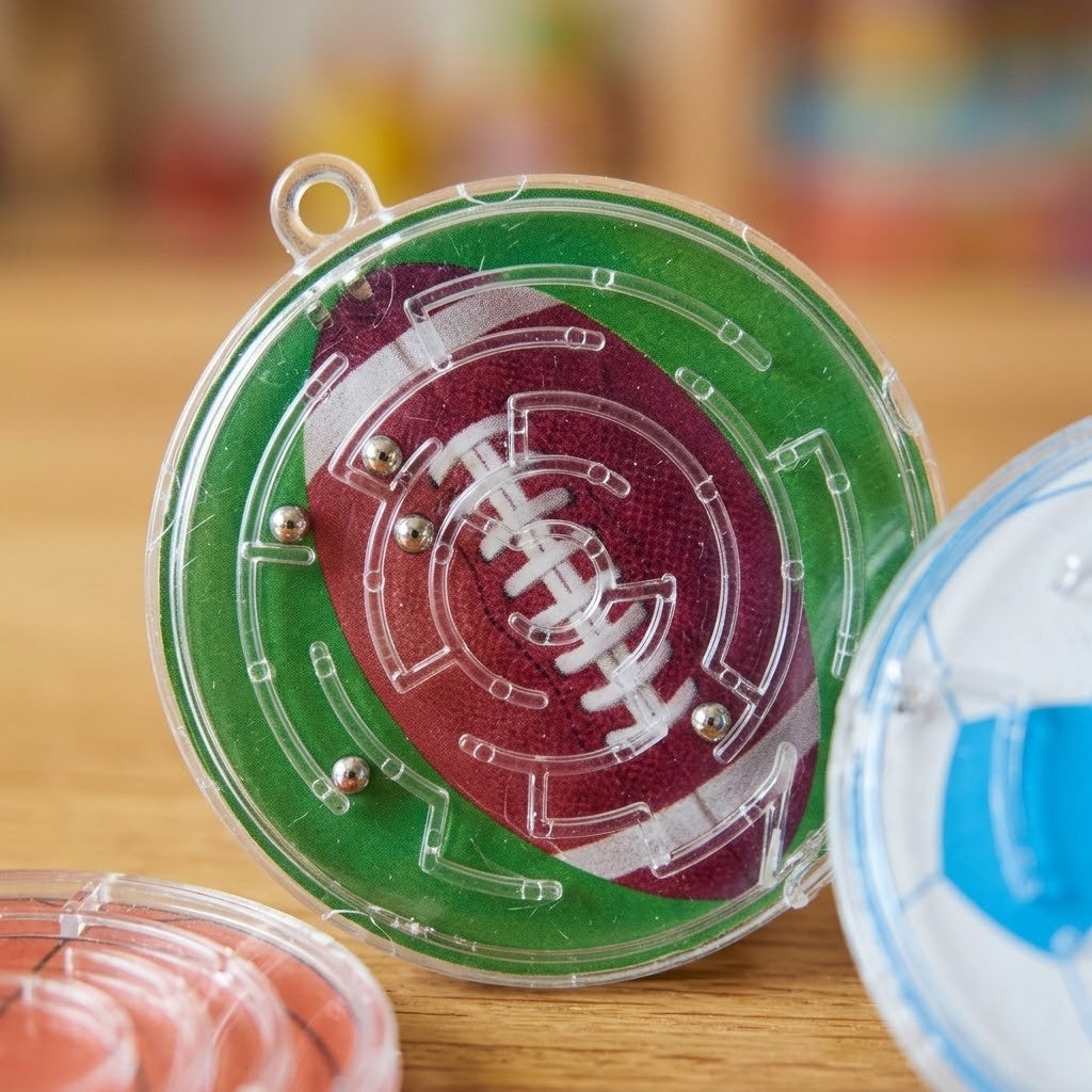 Sports Maze Puzzle Game 5.5 cm Mini Ball Labyrinth - close-up