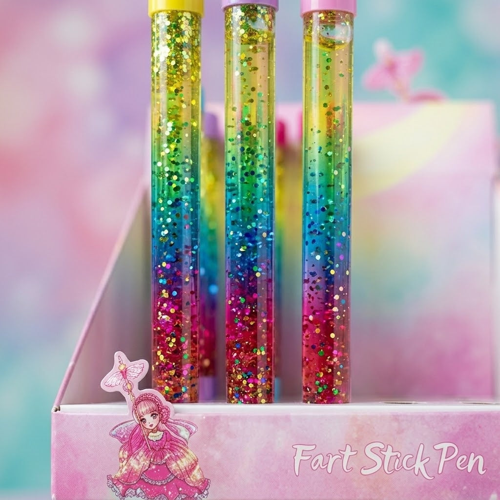 Glitter Liquid Pen for Kids Sparkly Novelty Pen - close-up