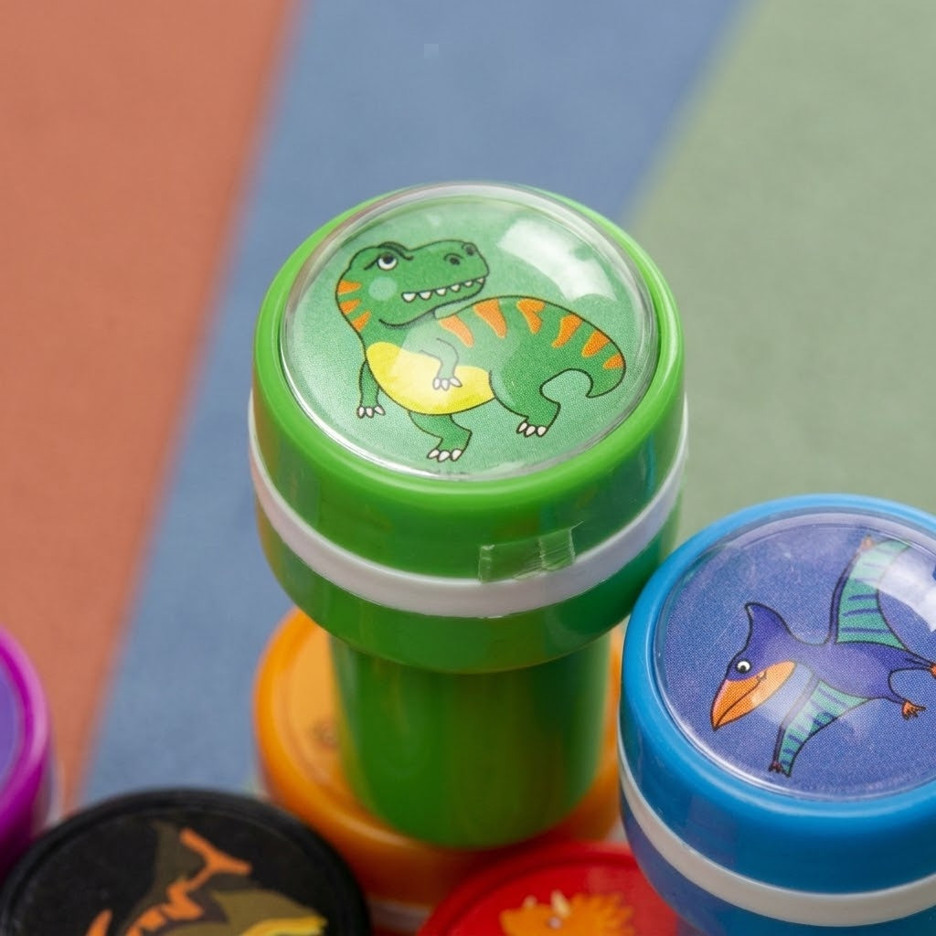 Dinosaur Stamp for Kids Party Bag Filler - close-up