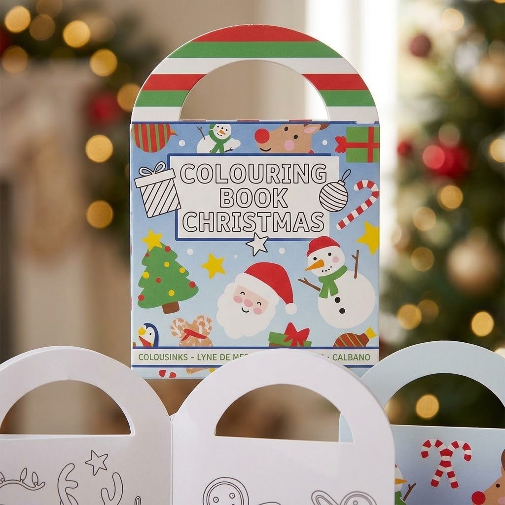 Christmas Colouring Book with Stickers Mini - close-up