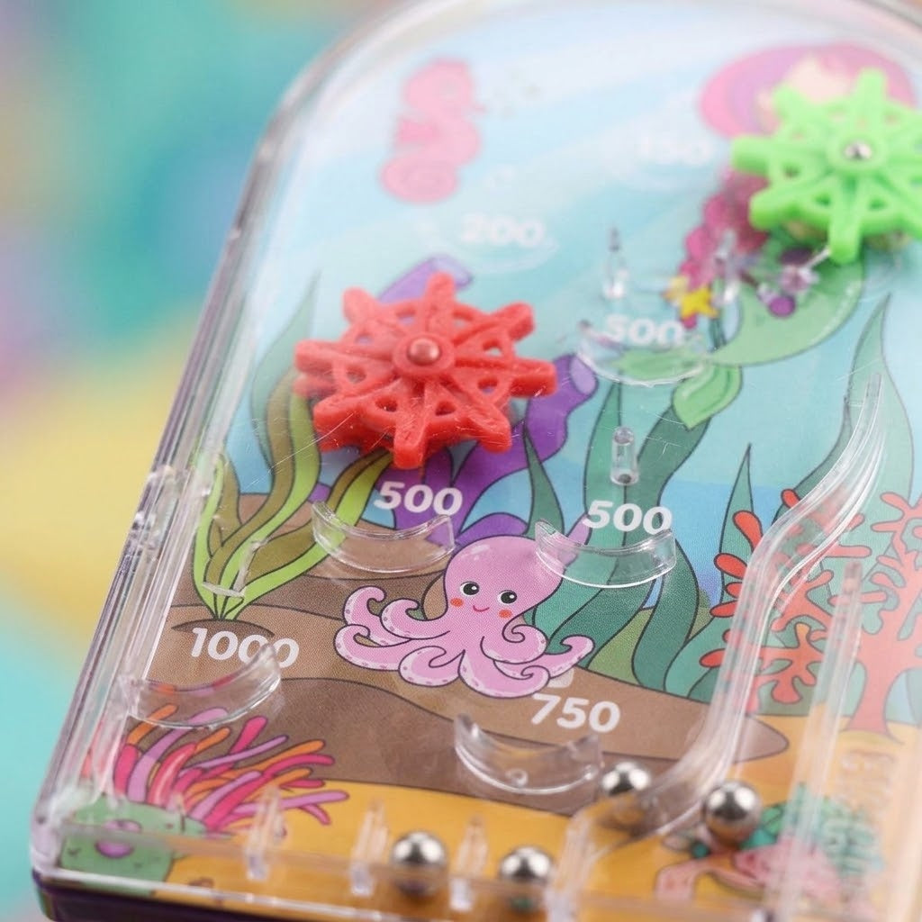 Mermaid Pinball Game Handheld 7 x 12 cm - close-up