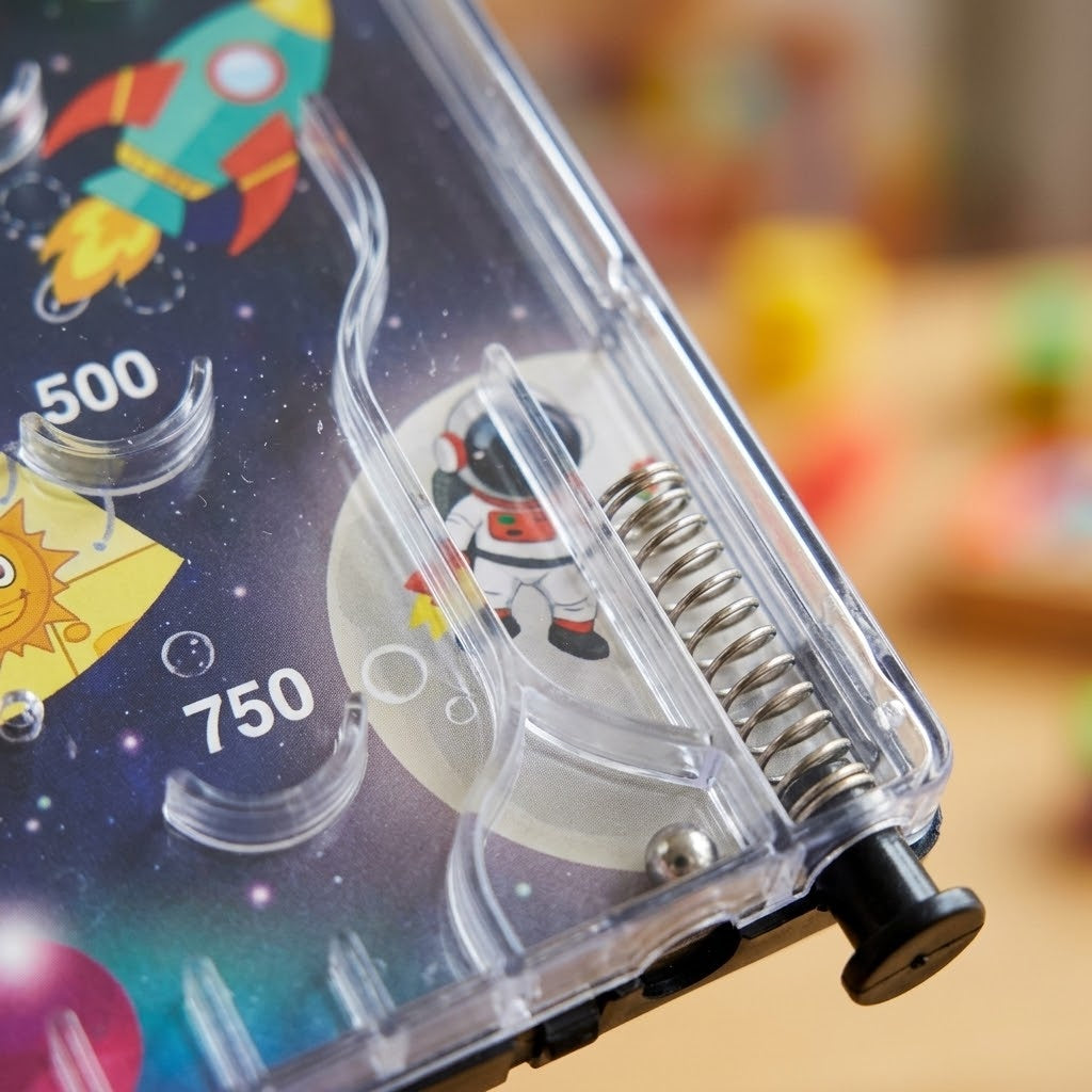 Space Pinball Game Handheld 7 x 12 cm - close-up