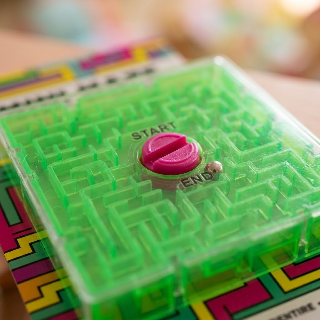3D Maze Puzzle Ball Game 7 x 7 cm Brain Teaser - close-up