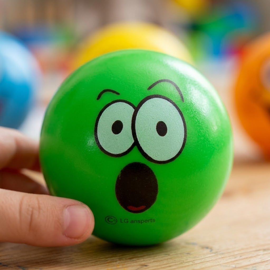 Smiley Face Kids Play Ball Outdoor Ball 23 cm - close-up