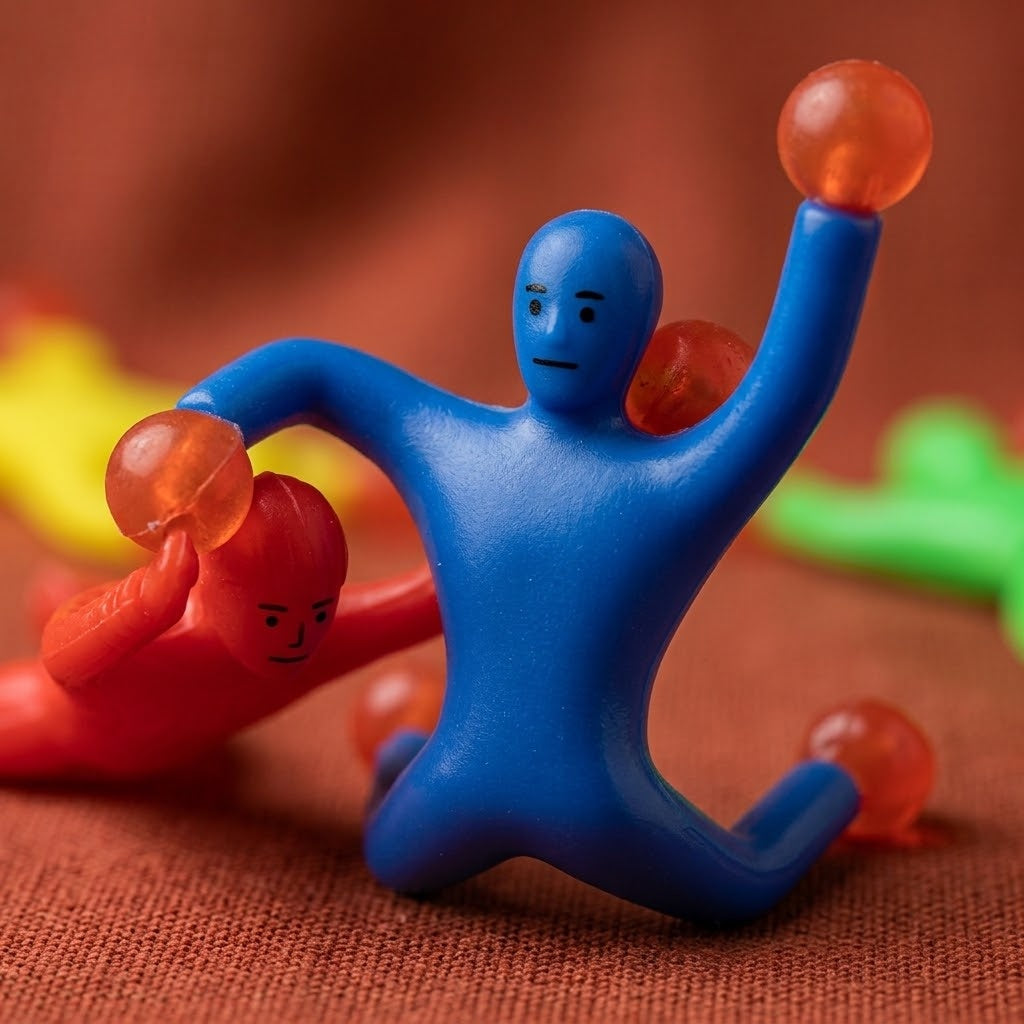 Sticky Acrobat Ninja 9 cm Window Climber Toy - close-up