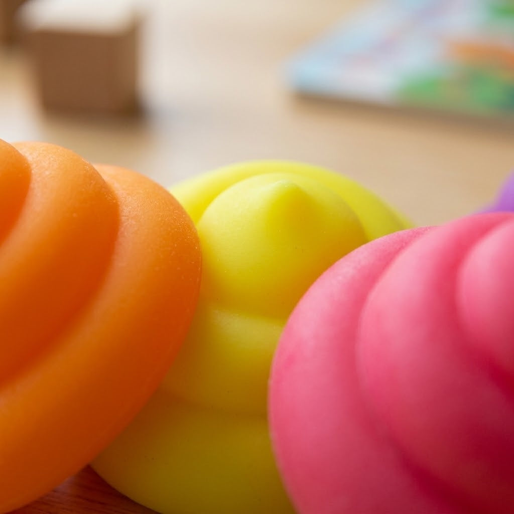 Neon Sticky Poop Toy Stretchy Joke Toy - close-up