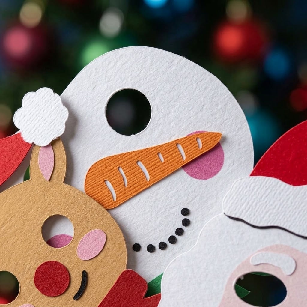 Christmas EVA Foam Mask for Kids Fancy Dress - close-up