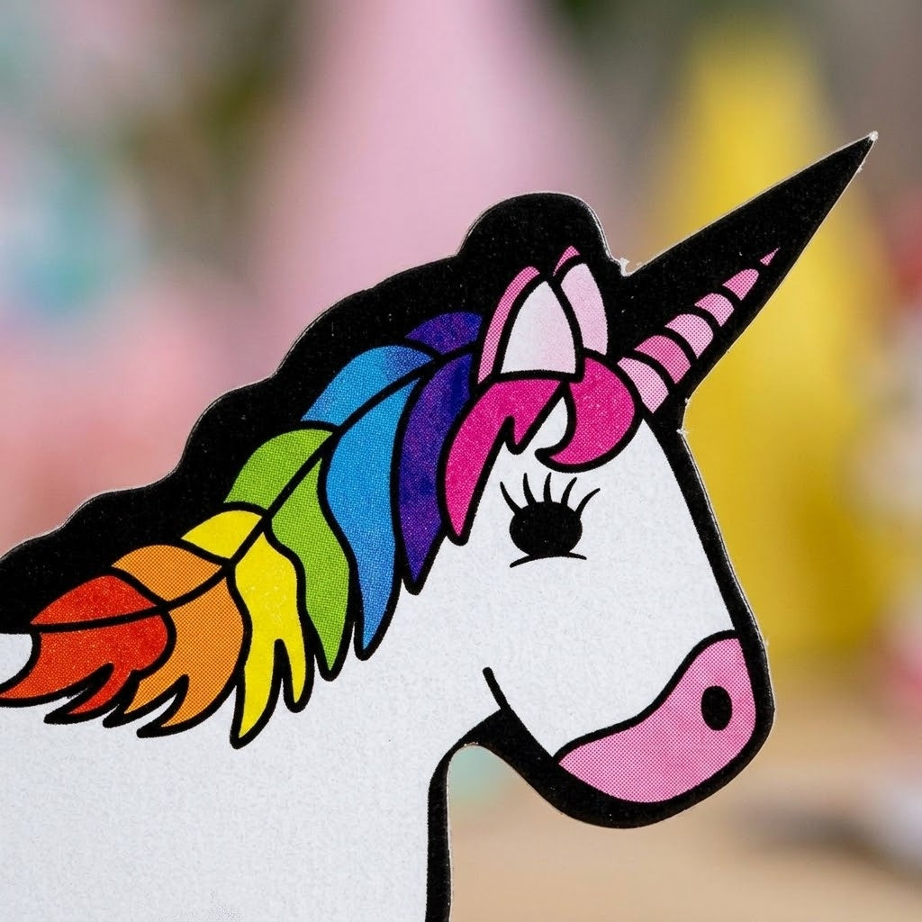 Mini 3D Unicorn Puzzle to Assemble Card Model - close-up