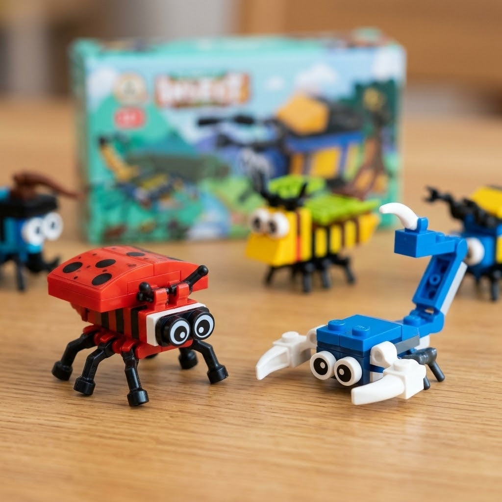Insect Compatible Building Bricks Boxed Mini Set - close-up