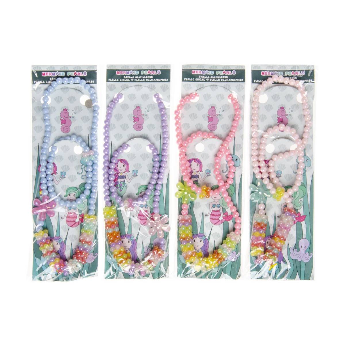 Mermaid Jewelry: Necklace + Beaded Bracelet