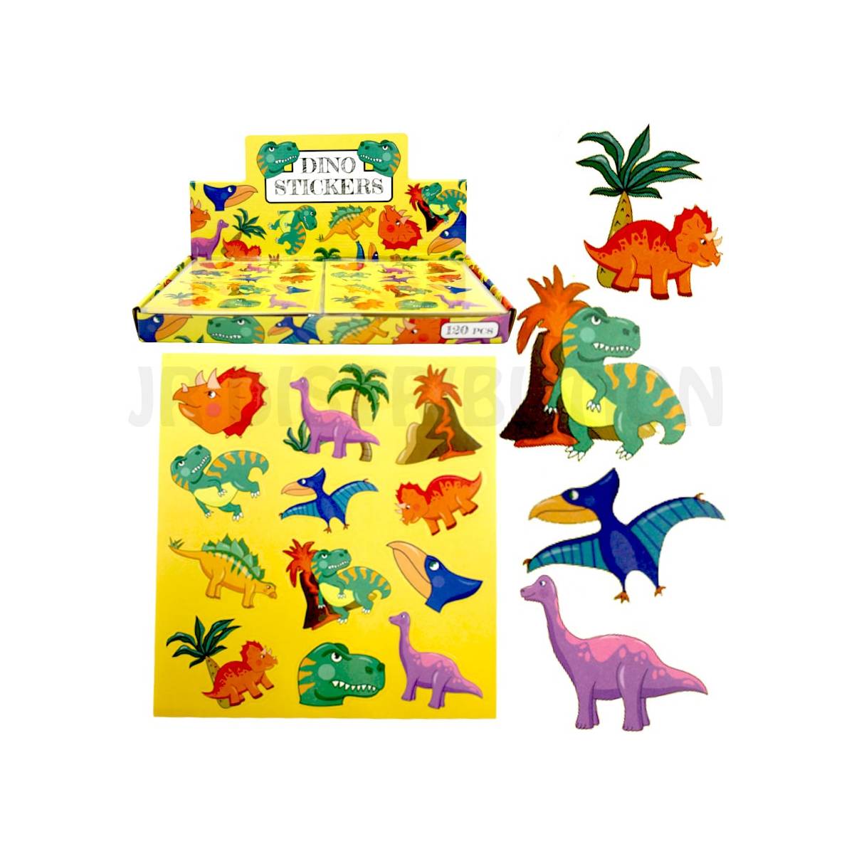 Board of 12 Stickers 10 x 11.5 cm “Dinosaurs”