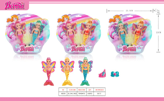 2PCS MERMAID W WINGS & ACCESSOIRES BC
