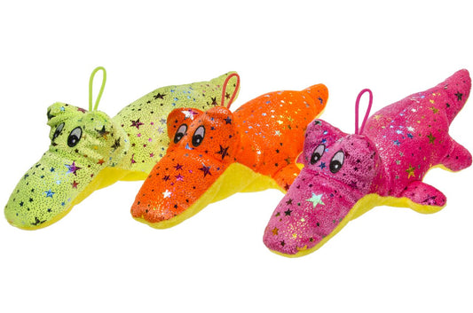 PLUCHE. SUPER SOFT. KROKODI. FLUO+STERREN