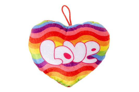 PLUCHE. FLUWEEL. REGENBOOG HART LIEFDE S