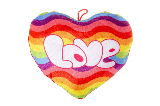 PLUCHE. FLUWEEL. REGENBOOG HART LIEFDE M °
