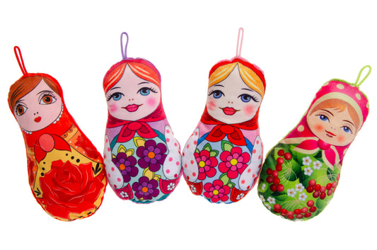 PLUSH. SUPER SOFT. MATROUSHKA DOLL 4ASS